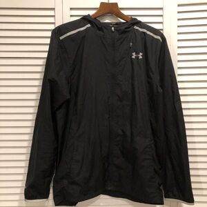 Under Armour Men's Black Windbreaker Jacket - Size M